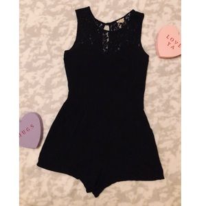 “One Clothing” Black Lacey Romper